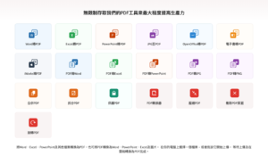 PDF Converter 免費 PDF 轉檔工具，支援 Word、Excel 或 PPT 文件互轉