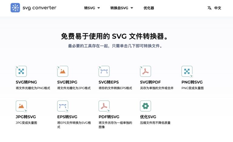 SVG Converter 免費轉檔工具 PNG、JPG、EPS、PDF 和 SVG 互轉