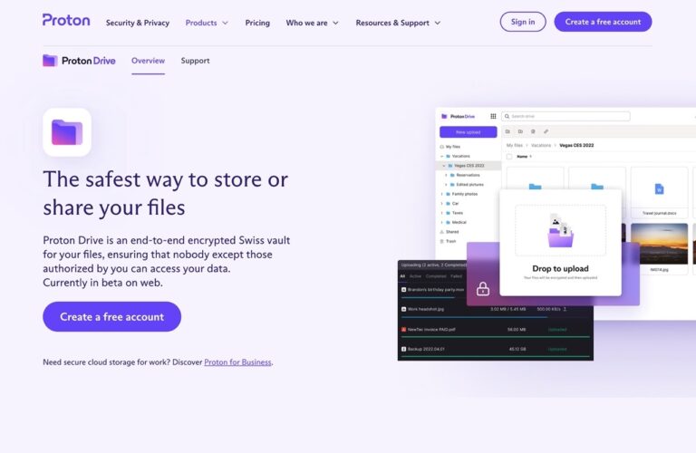 Proton Drive 瑞士免費網路硬碟，以最安全的方法儲存或分享檔案