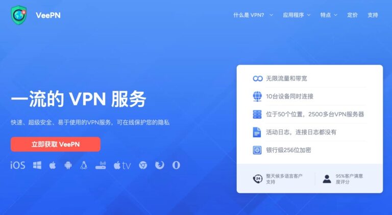 VeePN 免費 Chrome VPN 外掛，輕鬆連美國、英國或新加坡等節點