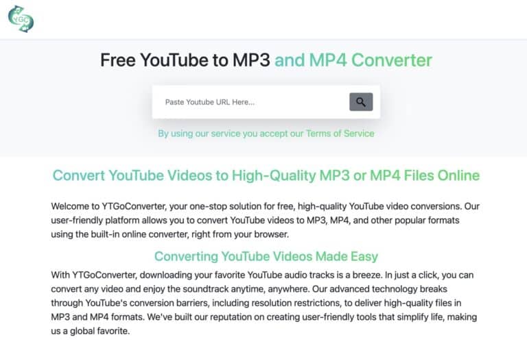 免費線上 YouTube 轉檔工具：YTGoConverter 一鍵將影片轉為 MP3 / MP4