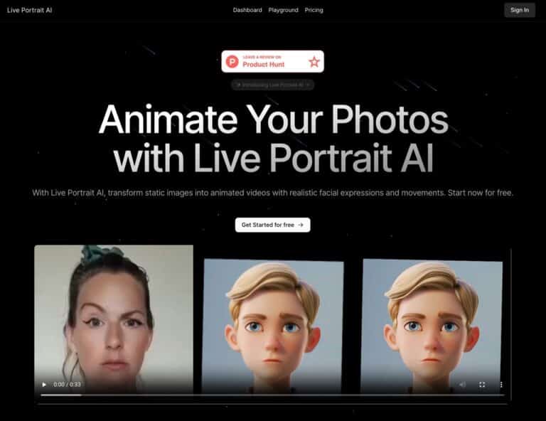 Live Portrait AI 將靜態照片合成動畫！上傳後快速製作逼真影片