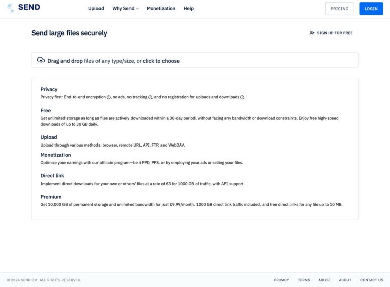 Send.cm：免費無限容量的安全大檔案傳輸利器，端對端加密保障隱私！