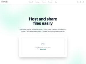 Hostize 免費檔案空間：輕鬆上傳 5 GB 大檔案，支援 PDF 線上預覽