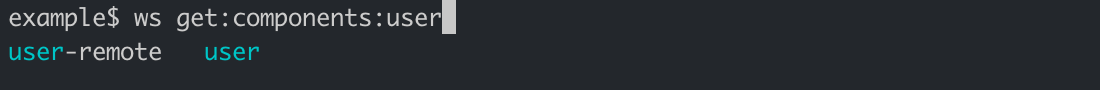 shell ws get components user
