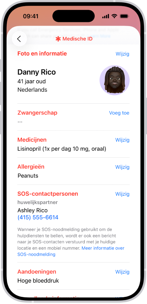 Het deelscherm in de Gezondheid-app.