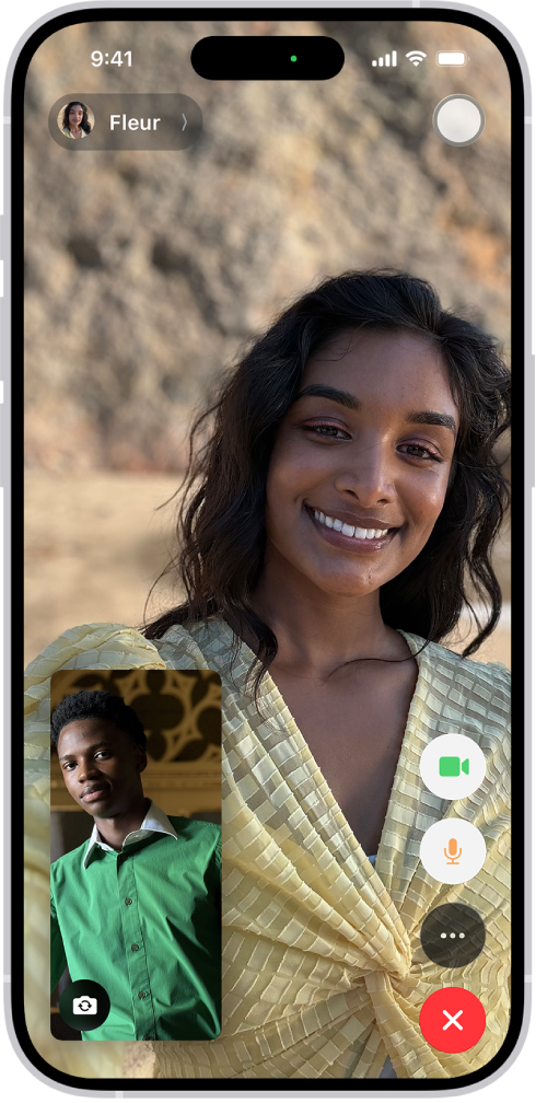 iPhone ରେ ଏକ FaceTime କଲ୍।