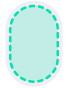 Temno zelen oval
