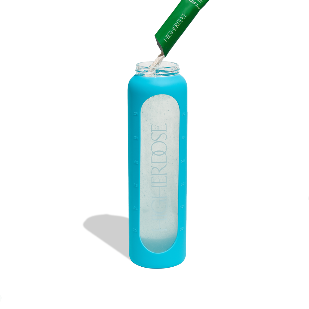 DailyDOSE Time-Marked Glass Water Bottle