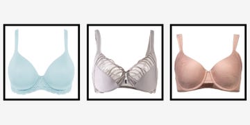 a collage of the best minimizer bras in a roundup of the best minimizer bras of 2024