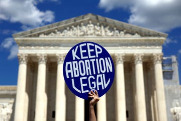 washington, dc june 24 an abortion rights advocate participates in a protest outside of the us supreme court building on june 24, 2024 in washington, dc abortion rights and anti abortion rights activists demonstrated outside the us supreme court to mark two years since the courts dobbs v jackson womens health organization ruling, which reversed federal protections for access to abortions photo by anna moneymakergetty images