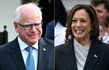 combo this combination of pictures created on august 2, 2024, shows us vice president kamala harris in washington, dc on july 22, 2024, and governor of minnesota tim walz in washington, dc, july 3, 2024 harris named walz as her running mate on august 6, 2024, us media reported, as the vice president prepares to take on republican donald trump in novembers us election photo by jim watson and chris kleponis afp photo by jim watsonchris kleponisafp via getty images