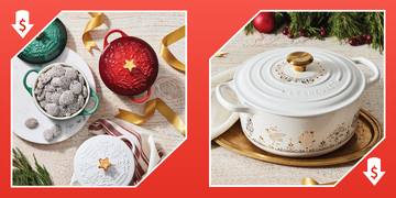 noël collection mini cocotte with star knob, noël collection 12 days of christmas round dutch oven