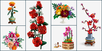 an assortment of lego botanicals and flowers for valentine's day