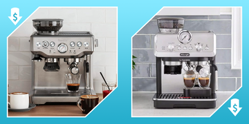 breville barista express espresso machine, de’longhi la specialista arte espresso machine with grinder