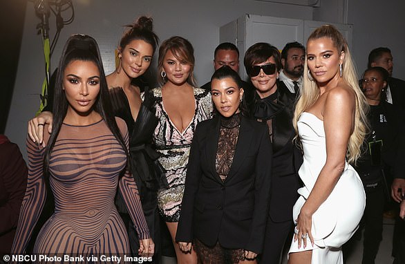 Authorities evacuated the entire city of Calabasas, which is home to Kim (left), Khloe (right) and Kourtney Kardashian (third from right), Sunday evening as the Woolsey Fire continued to devastate communities