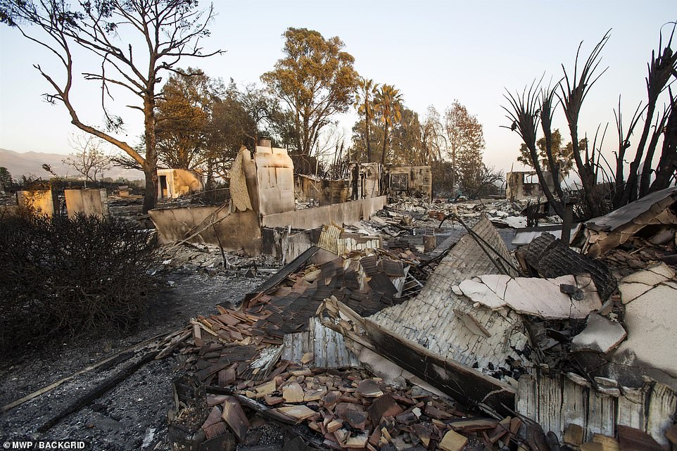 This was the scene in Westlake Village, in California, on Sunday. The suburb is located in Thousand Oaks, just a few miles from where last week's mass shooting took place