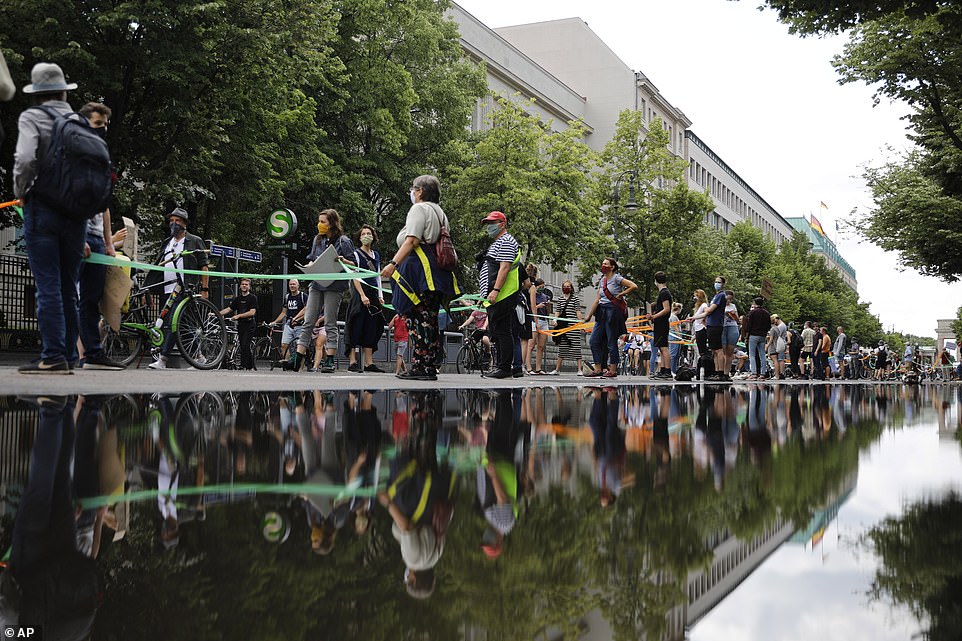 In Berlin, demonstrators gathered for the 'This is Solidarity' demonstration as part of the movement Unteilbar (Indivisible)