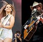 Maren Morris performs at the Bonnaroo Music and Arts Festival in Manchester, Tenn., on  June 15, 2019 , left, and Chris Stapleton performs during Marty Stuart's Late night Jam at the Ryman Auditorium in Nashville, Tenn. on June 7, 2018. Morris and Stapleton lead the nominations for this year's Academy of Country Music Awards. The academy announced on Friday that Morris and Stapleton both had six nominations ahead of the April 18 awards show, which will air on CBS from Nashville, Tennessee. (AP Photo)