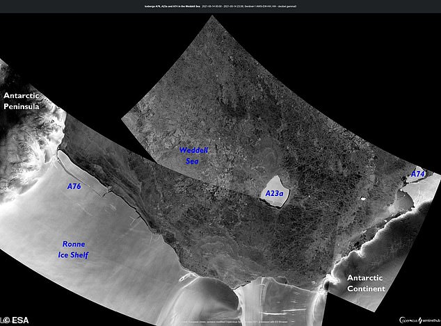 Spotting this new berg was a global effort, with the British Antarctic Survey the first to notice it had broken off, with the discovery then confirmed by the US National Ice Center using ESA Copernicus Sentinel-1 satellite images