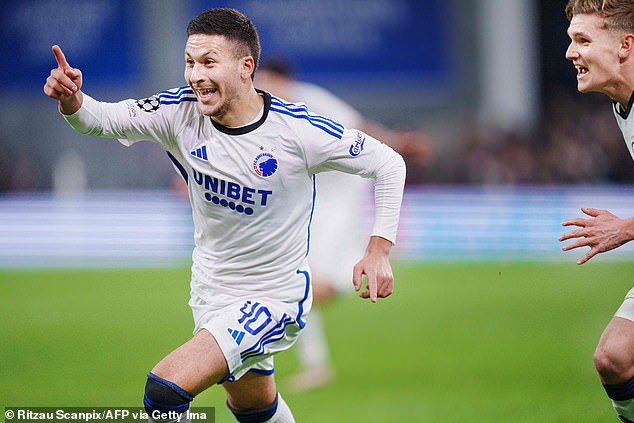 Copenhagen's 17-year-old wonderkid Roony Bardghji celebrates his dramatic late winning goal as the Danish club beat Manchester United 4-3 in the Champions League on Wednesday