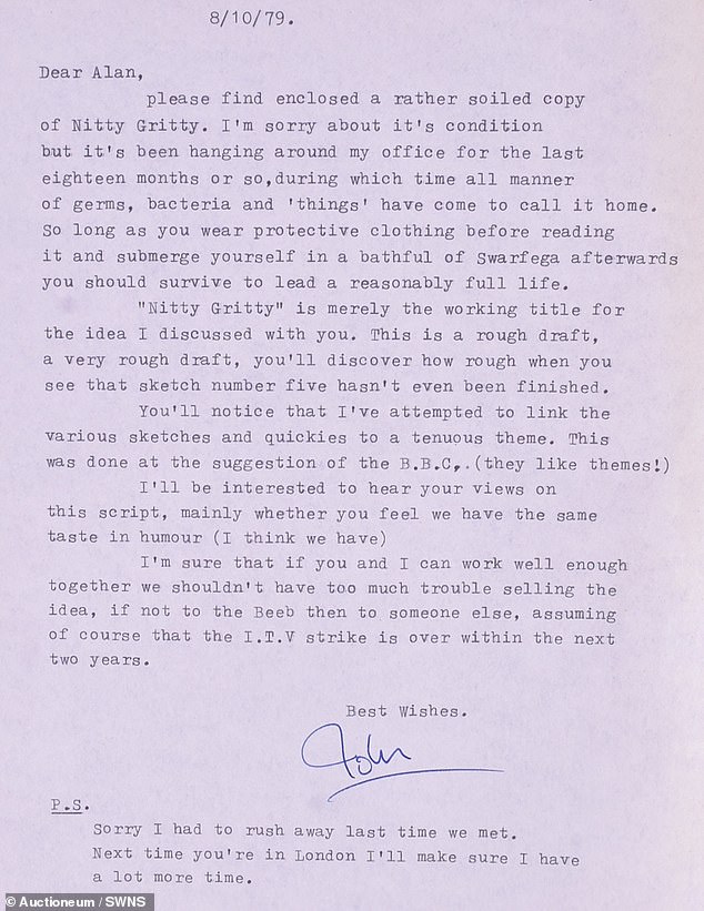 A newly discovered script written by Only Fools & Horses writer John Sullivan in the 1970s is set to go under the hammer at auction