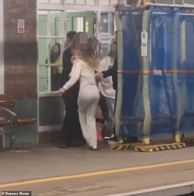 Shocking footage of a group of girls assaulting an emergency worker at Barnham station was recently shared on social media