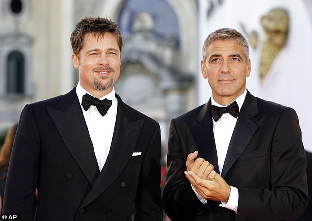 It has been 16 years since Brad worked with George Clooney, last starring together in Burn After Reading (pictured in 2008)