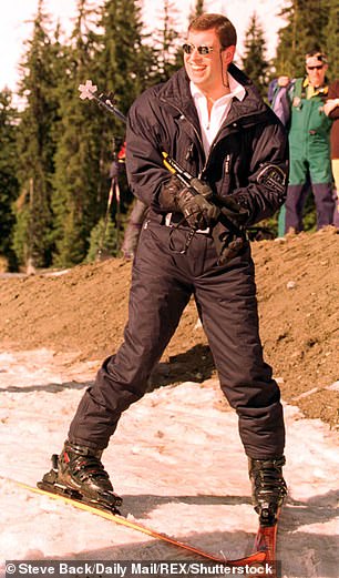 Pictured: Prince Andrew in Verbier