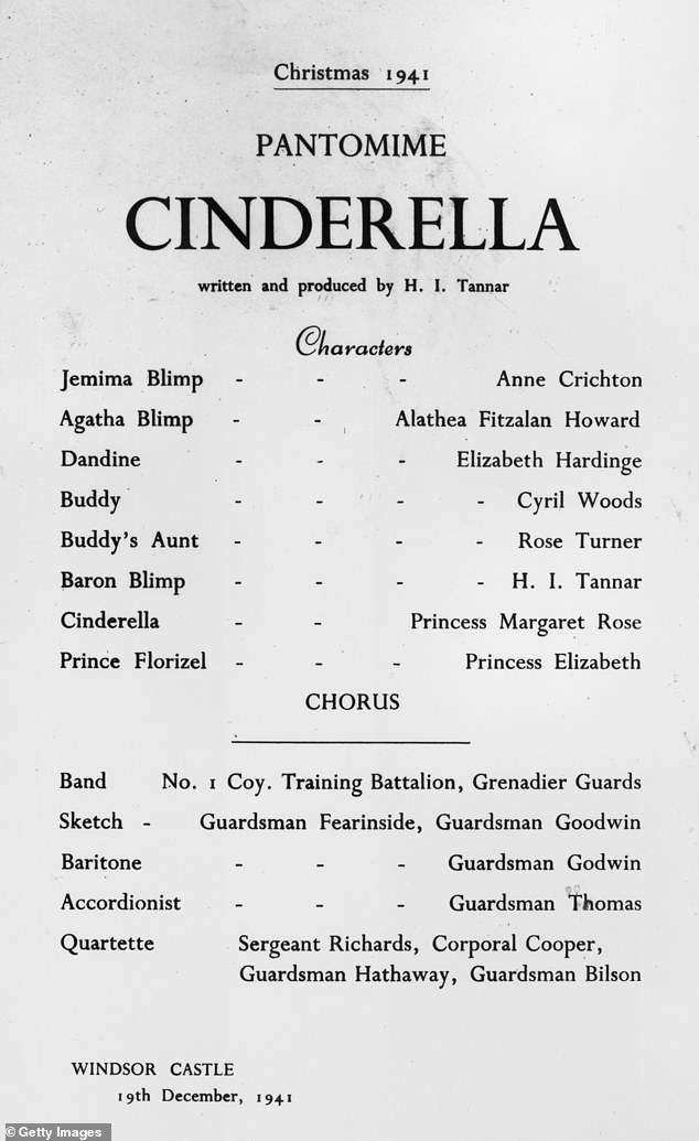 A programme for the pantomime for the royal production at Windsor Castle