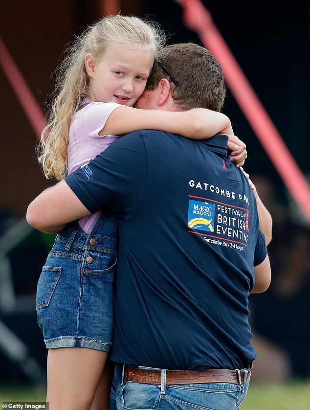 Savannah hugging Peter at the Festival of British Eventing at Gatcombe Park in 2019