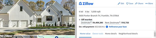 Season one of Christina in the Country revolved around the Leipers Fork property, which Hall has been living in since their legal separation on July 7 (listed as 'off market' on Zillow)