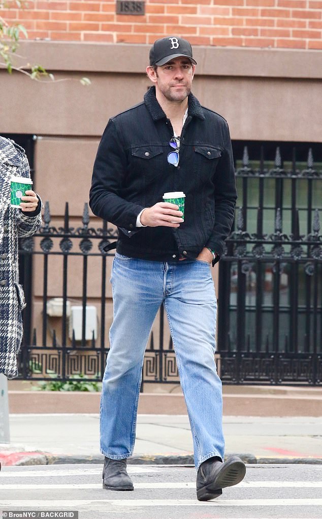 John Krasinski looked a little glum while stepping out with a friend in Brooklyn after facing intense trolling online after earning the title of People's Sexiest Man Alive