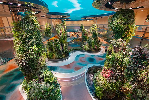 Pictured above is a 'dreamscape' area in Changi's Terminal 2