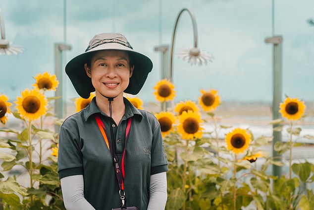 Dorothy Lim helps to nurture greenery at Changi Airport that covers over 300,000 sq m