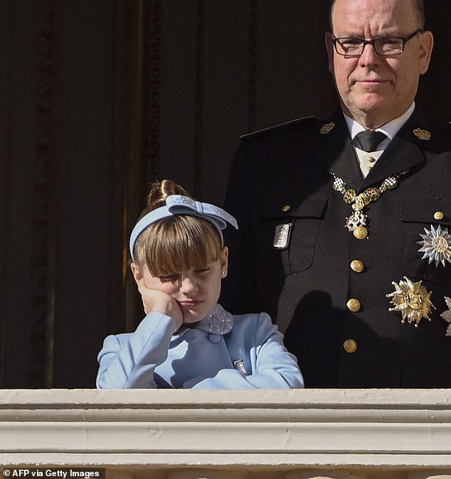 Both Jacques and Gabriella looked bored at the display, resting their faces on their hands