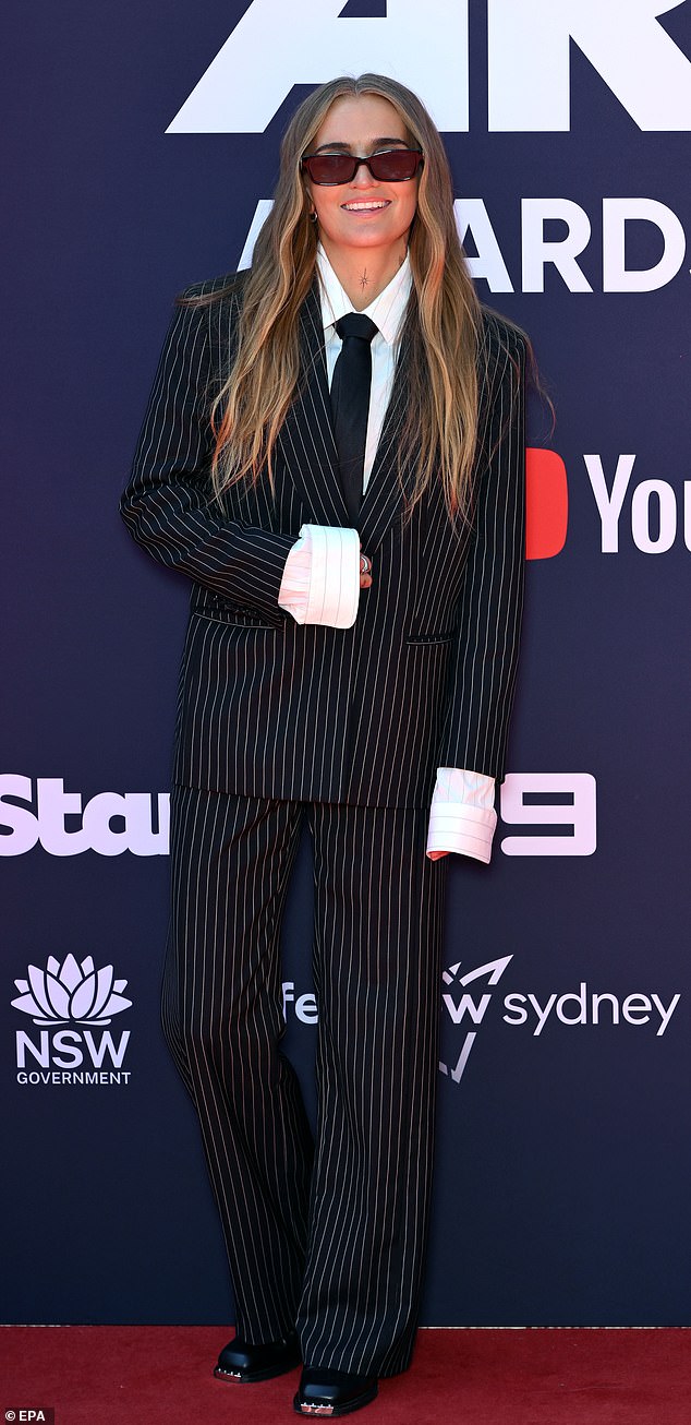 Troye was nominated for four awards at the ARIAs this year, winning all but one of the categories¿Song of the Year, which he lost to G Flip, 31, (pictured)