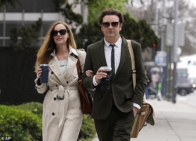 Danny Masterson (pictured, right, with ex-wife Bijou Phillips in 2023) is currently appealing his May 2023 conviction, in which he was found to have raped two women in the Church of Scientology