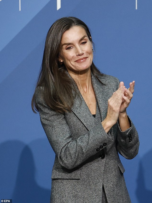 Letizia looked effortlessly regal as she applauded the winners of the awards