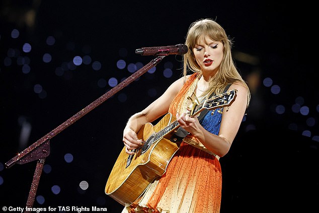 Swift performs onstage during 'Taylor Swift | The Eras Tour' at Rogers Centre on November 14, 2024 in Toronto, Ontario