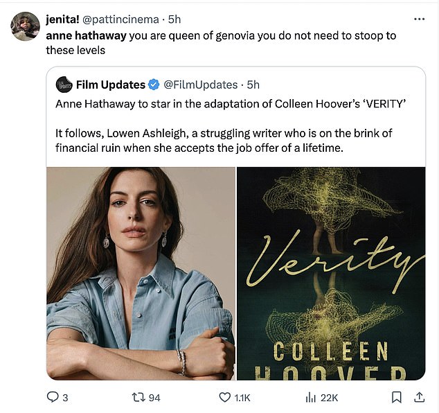 Others thought a Colleen Hoover adaptation was beneath the Oscar-winning actress