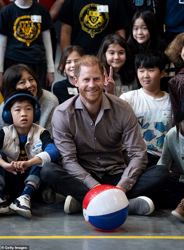 Harry recently spent time with school children in Vancouver during an event to launch the Invictus Games School Programme