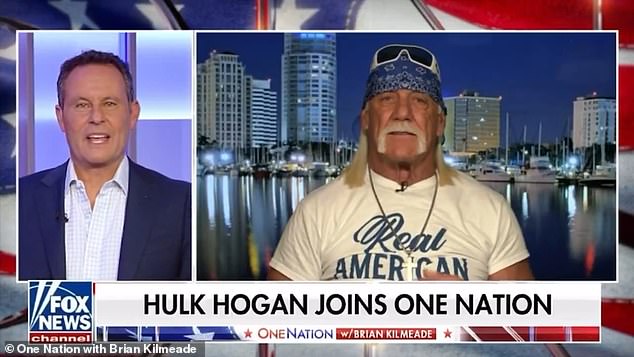 Wrestling great Hulk Hogan (right) hinted that there may be a future spot for him in the Trump administration when he appeared on Fox News Channel Saturday with Brian Kilmeade (left)