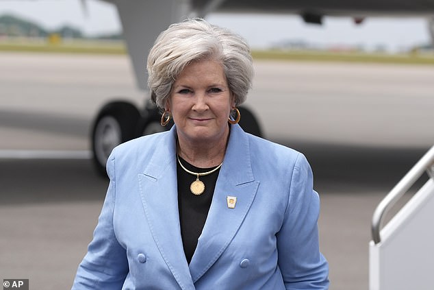 Incoming Chief of Staff Susie Wiles, pictured on the campaign trail in July, was quoted in the announcement put out by the Trump transition on Tuesday