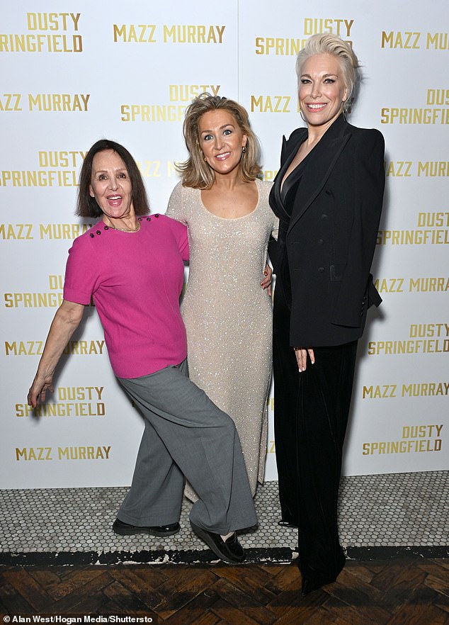 The star seemed in high spirits as she got several silly snaps with her pals (L-R Arlene Phillips, Mazz, and Hannah)