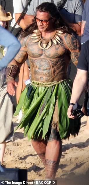 Dwayne revealed that he has been wearing a bodysuit to portray his character Maui in the live-action remake of Moana