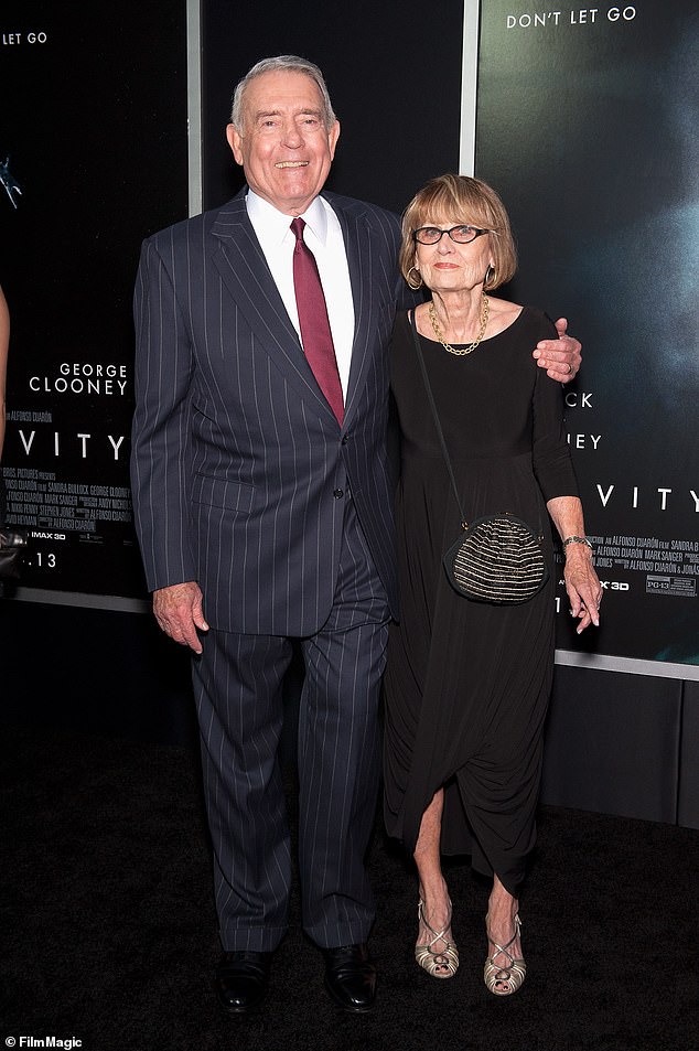 Dan Rather's wife Jean Rather has died at the age 89 following a battle with cancer, friends of the family announced in a Facebook post Tuesday. Pictured in 2013 in NYC