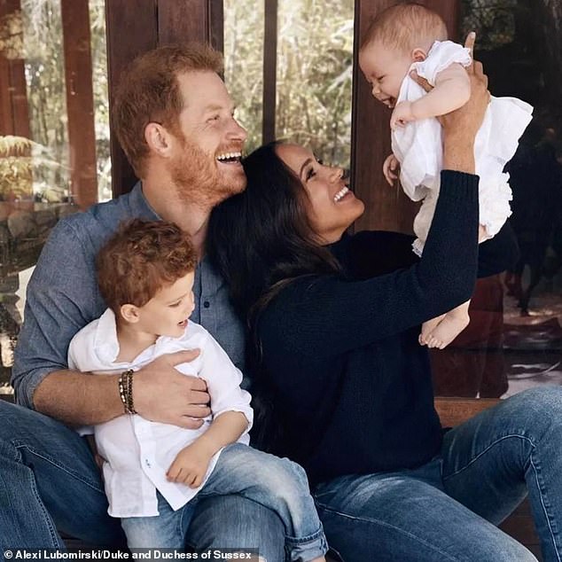 The first picture of the Duke and Duchess of Sussex's daughter Lilibet was released in a Christmas card on December 23, 2021