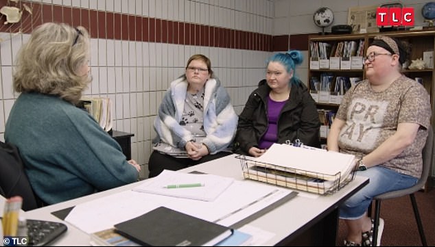 Tammy, Amy, and their sister-in-law, Brittany, visit a travel agent ahead of their international trip