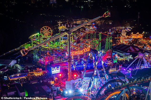 London's Winter Wonderland, pictured above, is 'your best option' for rides, games and activities, says Christina